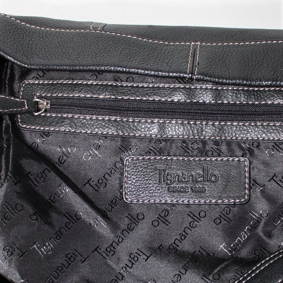 Tignanello Black Leather Shoulder Bag - Picture 8 of 9